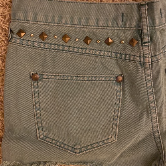 Free People Studded Jean Shorts - Picture 2 of 8